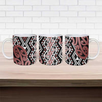 New Zealand Ceramic Mug Aotearoa Kowhaiwhai Mix Taniko Art - Polynesian Pride