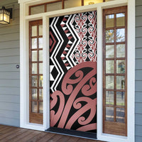 New Zealand Door Cover Aotearoa Kowhaiwhai Mix Taniko Art - Polynesian Pride