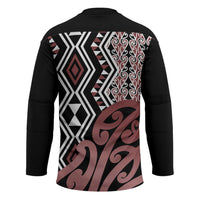 New Zealand Hockey Jersey Aotearoa Kowhaiwhai Mix Taniko Art - Polynesian Pride