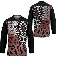 New Zealand Hockey Jersey Aotearoa Kowhaiwhai Mix Taniko Art - Polynesian Pride