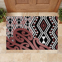 New Zealand Rubber Doormat Aotearoa Kowhaiwhai Mix Taniko Art LT14 - Polynesian Pride