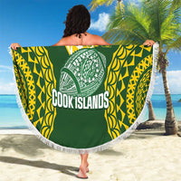 Avaiki Cook Islands Rugby Beach Blanket Kuki Airani Tatau Green LT14 - Polynesian Pride