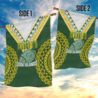 Avaiki Cook Islands Rugby Garden Flag Kuki Airani Tatau Green LT14 - Polynesian Pride