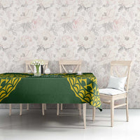 Avaiki Cook Islands Rugby Tablecloth Kuki Airani Tatau Green LT14 - Polynesian Pride