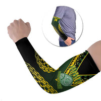 Custom Avaiki Cook Islands Rugby Arm Sleeves Kuki Airani Tatau Black LT14 Set of 2 Black - Polynesian Pride