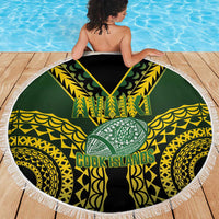 Avaiki Cook Islands Rugby Beach Blanket Kuki Airani Tatau Black LT14 - Polynesian Pride