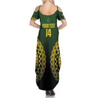 Custom Avaiki Cook Islands Rugby Family Matching Summer Maxi Dress and Hawaiian Shirt Kuki Airani Tatau Black LT14 - Polynesian Pride