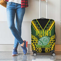 Avaiki Cook Islands Rugby Luggage Cover Kuki Airani Tatau Black LT14 - Polynesian Pride