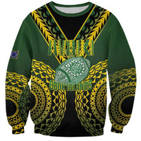 Custom Avaiki Cook Islands Rugby Sweatshirt Kuki Airani Tatau Black LT14 Unisex Black - Polynesian Pride