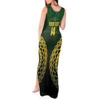 Custom Avaiki Cook Islands Rugby Tank Maxi Dress Kuki Airani Tatau Black LT14 - Polynesian Pride