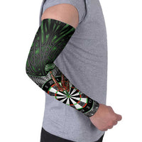 Personalised New Zealand Darts Arm Sleeves Dartboard Maori Fern Puhoro Art - Polynesian Pride