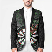 Personalised New Zealand Darts Blazer Dartboard Maori Fern Puhoro Art - Polynesian Pride