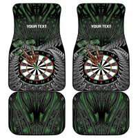Personalised New Zealand Darts Car Mats Dartboard Maori Fern Puhoro Art