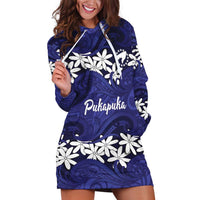 Personalised Cook Islands Pukapuka Hoodie Dress Tiare Maori Polynesian Waves Tattoo