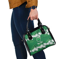 Personalised Cook Islands Rarotonga Shoulder Handbag Tiare Maori Polynesian Waves Tattoo