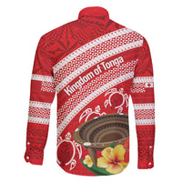 Kingdom Of Tonga Emancipation Day Family Matching Off Shoulder Maxi Dress and Hawaiian Shirt Tongan Ngatu With Kumete Red