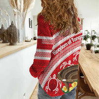 Kingdom Of Tonga Emancipation Day Women Casual Shirt Tongan Ngatu With Kumete Red LT14 - Polynesian Pride