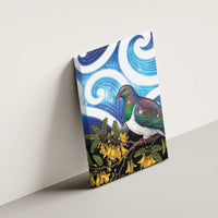Kekeru New Zealand Matariki Canvas Wall Art Kukupa Kowhai Maori New Year Blue Version