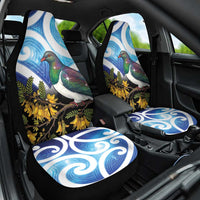 Kekeru New Zealand Matariki Car Seat Cover Kukupa Kowhai Maori New Year Blue Version LT14 One Size Blue - Polynesian Pride