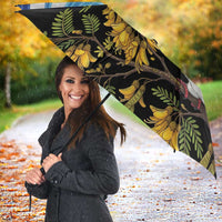Kekeru New Zealand Matariki Umbrella Kukupa Kowhai Maori New Year Blue Version