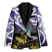 Kekeru New Zealand Matariki Blazer Kukupa Kowhai Maori New Year Purple Version