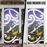 Kekeru New Zealand Matariki Door Cover Kukupa Kowhai Maori New Year Purple Version LT14 - Polynesian Pride