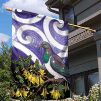 Kekeru New Zealand Matariki Garden Flag Kukupa Kowhai Maori New Year Purple Version LT14 - Polynesian Pride