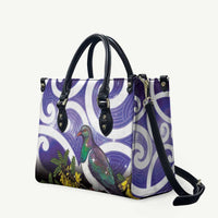 Kekeru New Zealand Matariki Leather Bag Kukupa Kowhai Maori New Year Purple Version