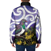 Kekeru New Zealand Matariki Padded Jacket Kukupa Kowhai Maori New Year Purple Version