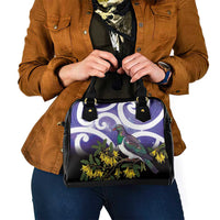 Kekeru New Zealand Matariki Shoulder Handbag Kukupa Kowhai Maori New Year Purple Version