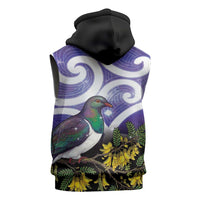 Kekeru New Zealand Matariki Sleeveless Hoodie Kukupa Kowhai Maori New Year Purple Version LT14 - Polynesian Pride