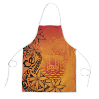 French Polynesia Manta Ray Tattoo Apron Tahiti Hahalua Tiare Maori Gradient Style