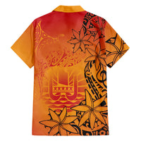 French Polynesia Manta Ray Tattoo Family Matching Puletasi and Hawaiian Shirt Tahiti Hahalua Tiare Maori Gradient Style LT14 - Polynesian Pride