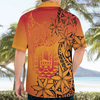 French Polynesia Manta Ray Tattoo Hawaiian Shirt Tahiti Hahalua Tiare Maori Gradient Style