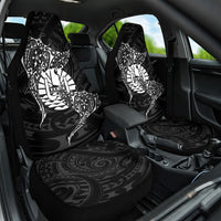 French Polynesia Manta Ray Tattoo Car Seat Cover Tahiti Hahalua Turtle Shark Black Color