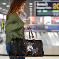 French Polynesia Manta Ray Tattoo Travel Bag Tahiti Hahalua Turtle Shark Black Color