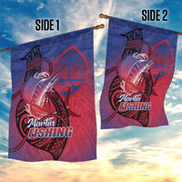 Guam Blue Marlin Fishing Garden Flag Guahan Fish Hook Tattoo