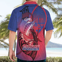 Guam Blue Marlin Fishing Hawaiian Shirt Guahan Fish Hook Tattoo