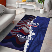 Personalized Hawaii Statehood Day Area Rug 66th Anniversary - Polynesian Pride