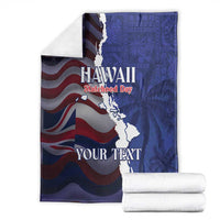 Personalized Hawaii Statehood Day Blanket 66th Anniversary - Polynesian Pride
