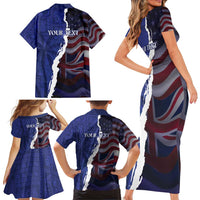 Personalized Hawaii Statehood Day Family Matching Short Sleeve Bodycon Dress and Hawaiian Shirt 66th Anniversary LT14 - Polynesian Pride
