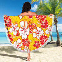 Yellow Hawaii Hibiscus Beach Blanket Tropical Flowers Seamless Pattern - Polynesian Pride
