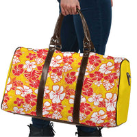 Yellow Hawaii Hibiscus Travel Bag Tropical Flowers Seamless Pattern - Polynesian Pride
