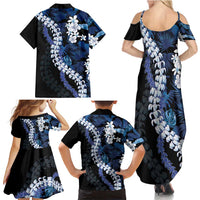 Polu Aloha Hawaii Lei Family Matching Summer Maxi Dress and Hawaiian Shirt Tropical Flowers Elegant Vibe - Polynesian Pride