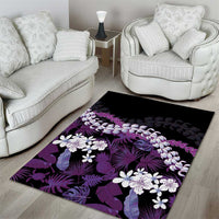Poni Aloha Hawaii Lei Area Rug Tropical Flowers Elegant Vibe - Polynesian Pride