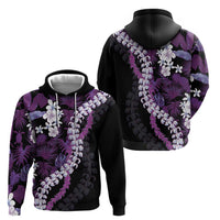 Poni Aloha Hawaii Lei Hoodie Tropical Flowers Elegant Vibe - Polynesian Pride