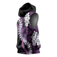 Poni Aloha Hawaii Lei Sleeveless Hoodie Tropical Flowers Elegant Vibe - Polynesian Pride