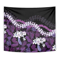 Poni Aloha Hawaii Lei Tapestry Tropical Flowers Elegant Vibe - Polynesian Pride