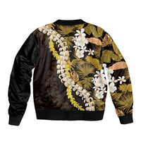 Kula Aloha Hawaii Lei Bomber Jacket Tropical Flowers Elegant Vibe - Polynesian Pride