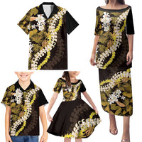 Kula Aloha Hawaii Lei Family Matching Puletasi and Hawaiian Shirt Tropical Flowers Elegant Vibe - Polynesian Pride